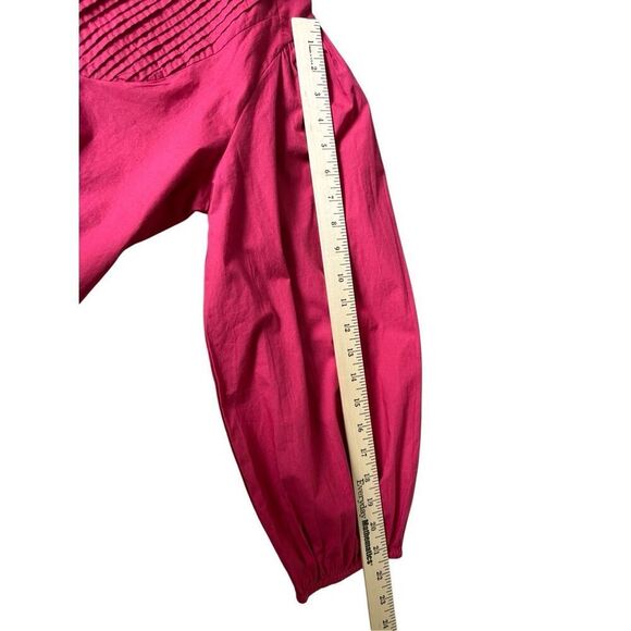 NEW ANNA CATE CAITLYN DRESS size M Bright Red Long Sleeve Poplin $278 - Picture 6 of 8